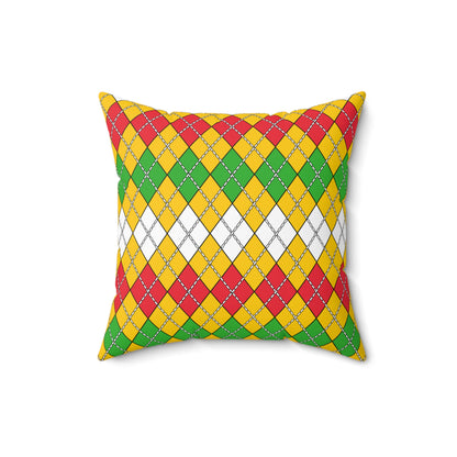 Myanmar Retro Argyle Cushion Pillow