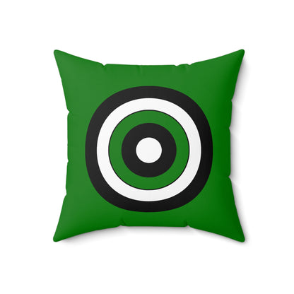 Green, Black, White Retro Target Cushion Pillow