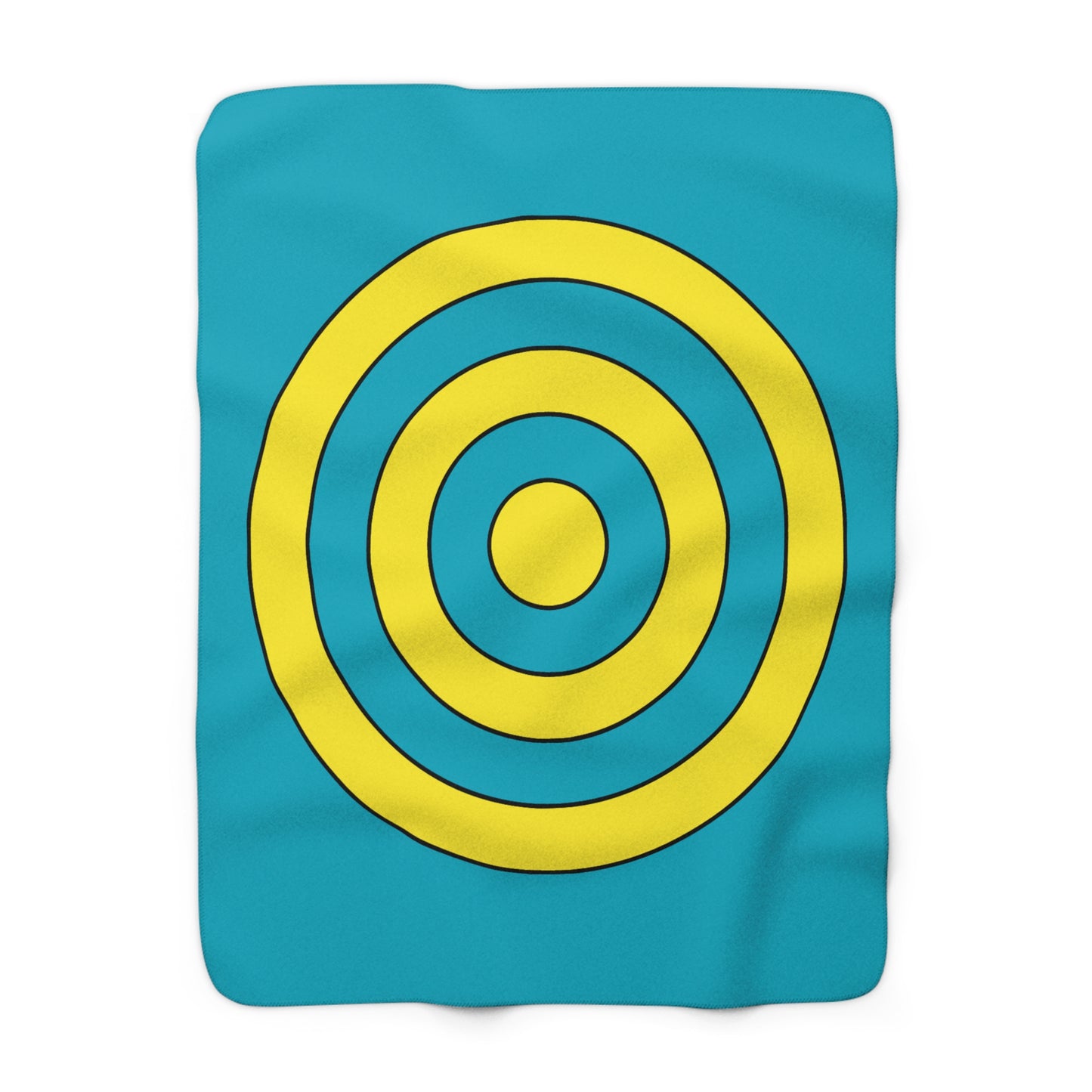 Kazakhstan Retro Target Blanket Throw