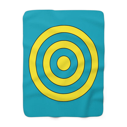 Kazakhstan Retro Target Blanket Throw