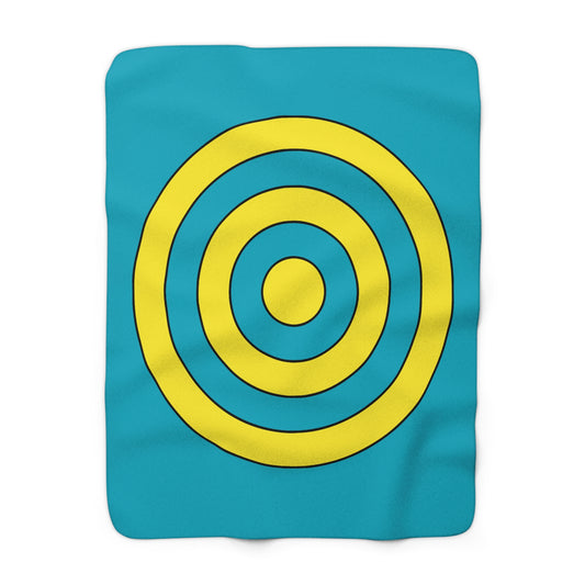 Kazakhstan Retro Target Blanket Throw