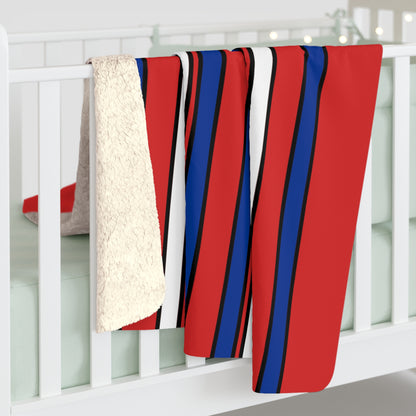 Bouvet Island Retro Stripes Blanket Throw