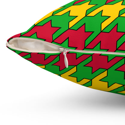 Sao Tome And Principe Retro Houndstooth Cushion Pillow