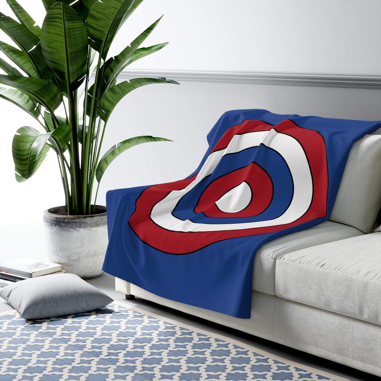 Caribbean Netherlands Retro Target Blanket Throw