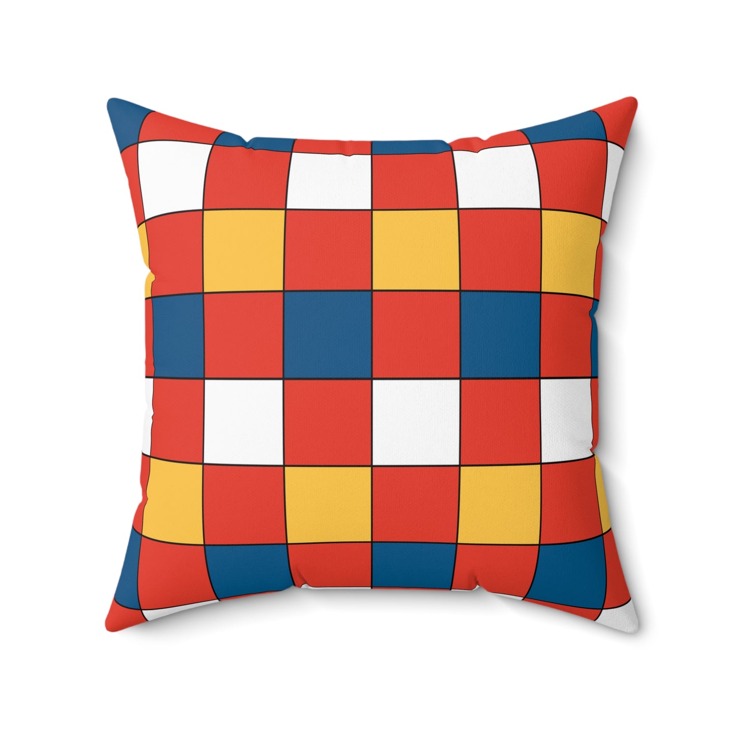 Kiribati Retro Check Cushion Pillow