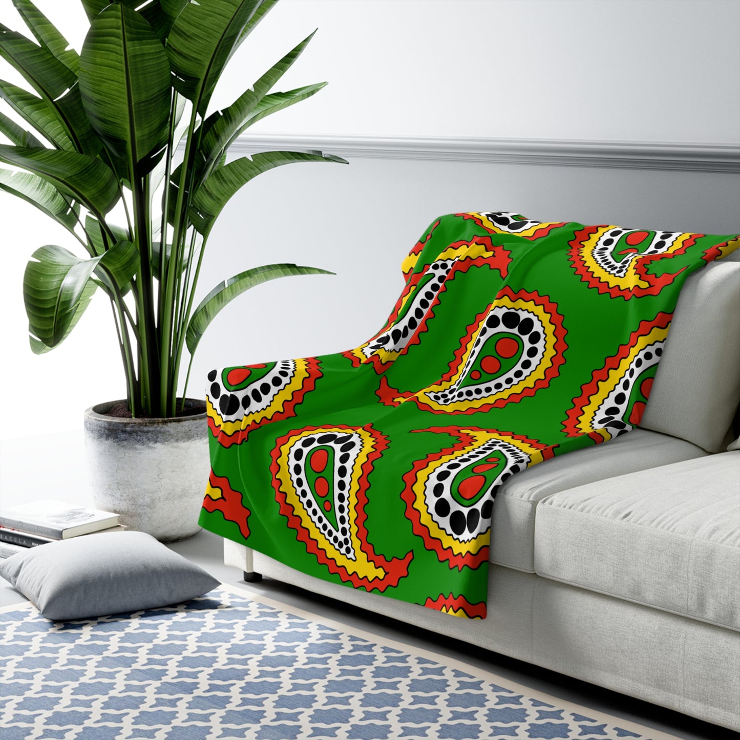 Dominica Retro Paisley Blanket Throw