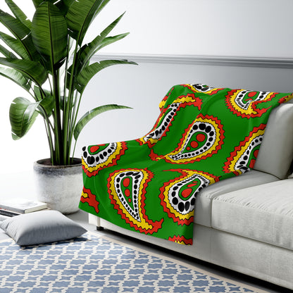 Dominica Retro Paisley Blanket Throw