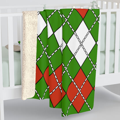 Hungary Retro Argyle Blanket Throw