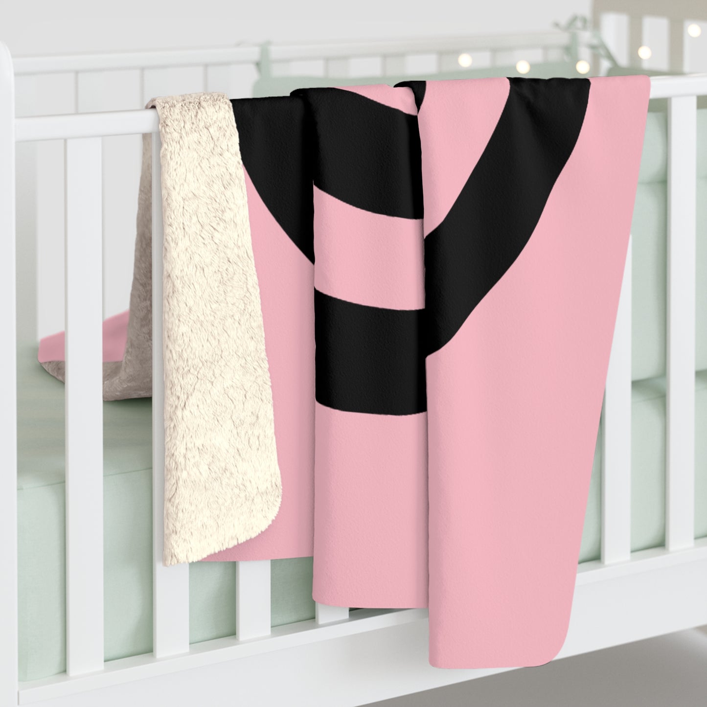Pink, Black Retro Target Blanket Throw