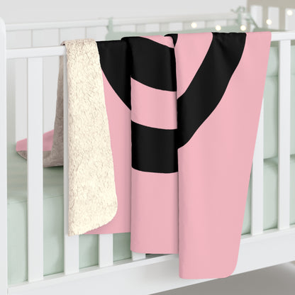 Pink, Black Retro Target Blanket Throw
