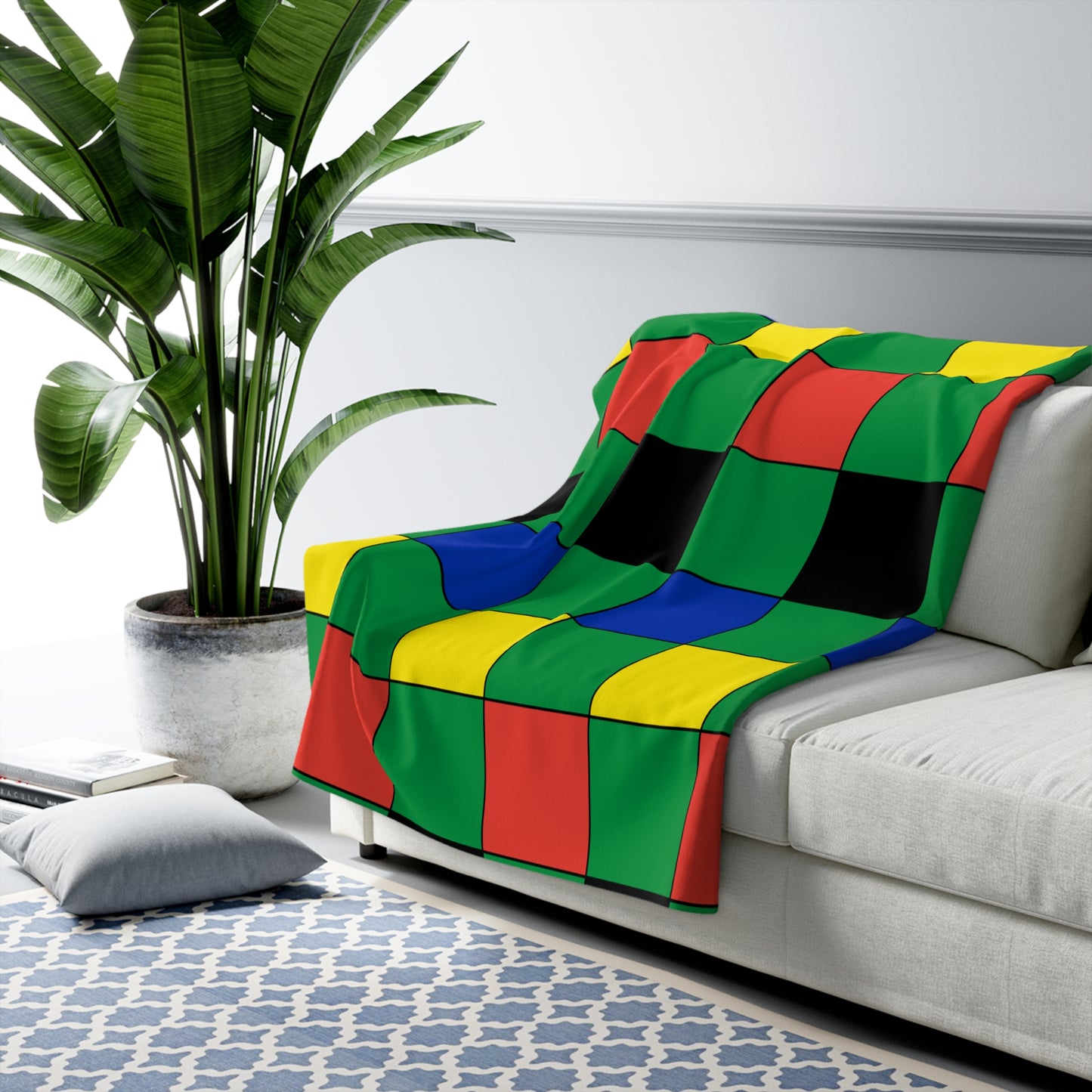 New Caledonia Retro Check Blanket Throw