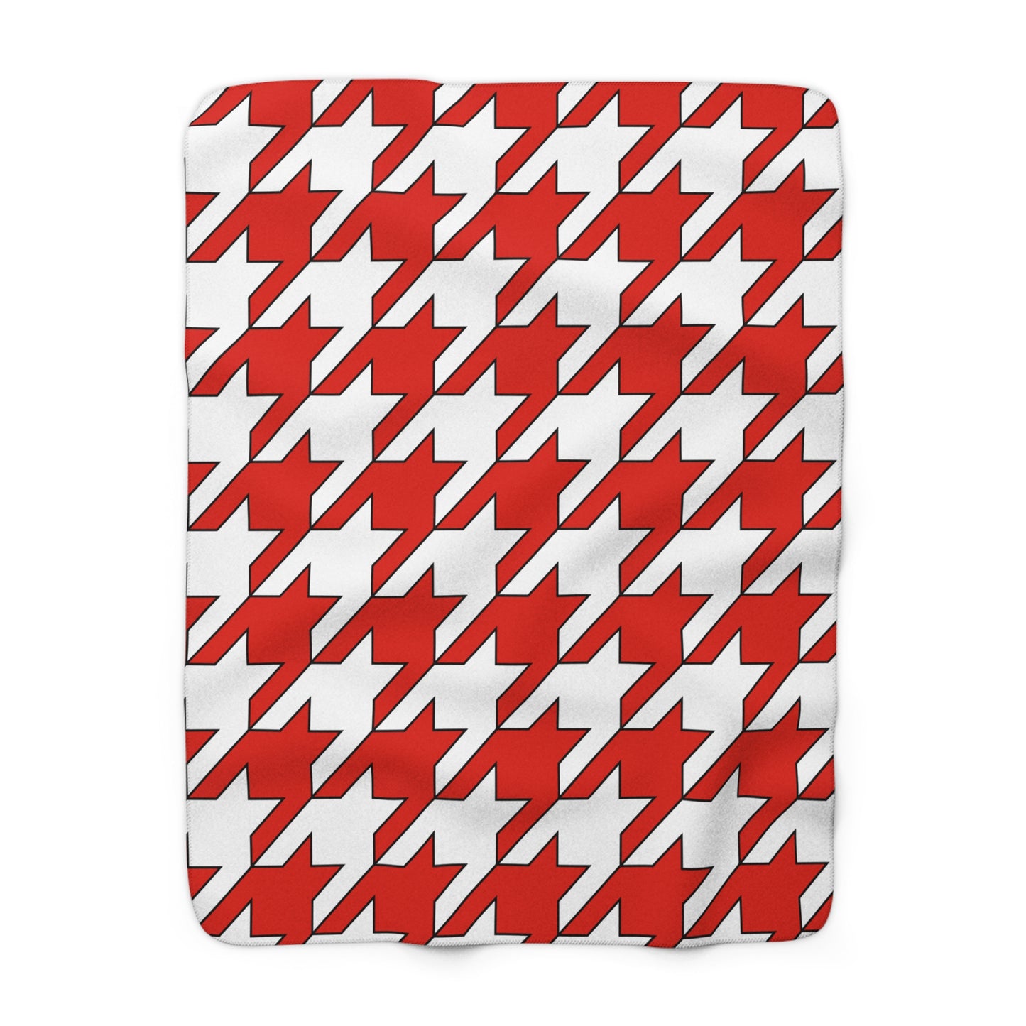 French Polynesia Retro Houndstooth Blanket Throw