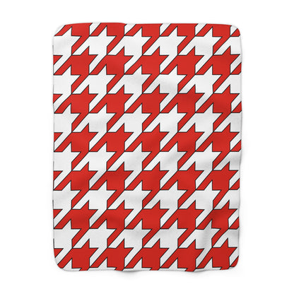 French Polynesia Retro Houndstooth Blanket Throw