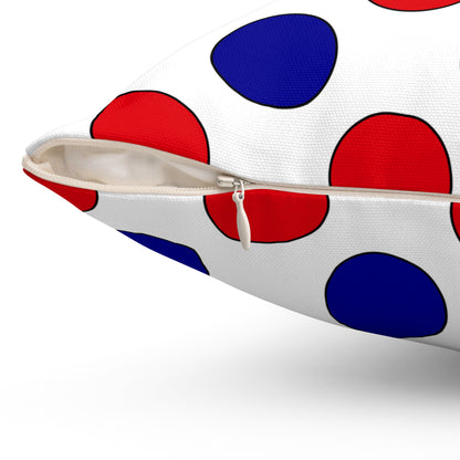 French Guiana Retro Polka Dots Cushion Pillow