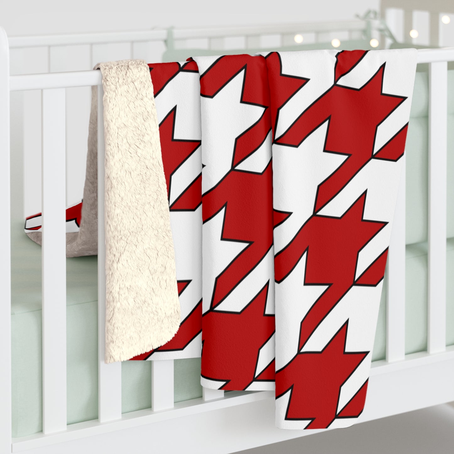 Isle Of Man Retro Houndstooth Blanket Throw