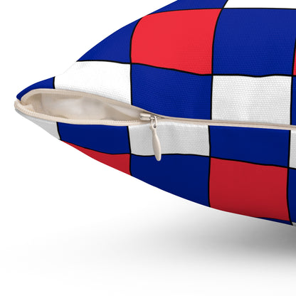 Sint Maarten Retro Check Cushion Pillow