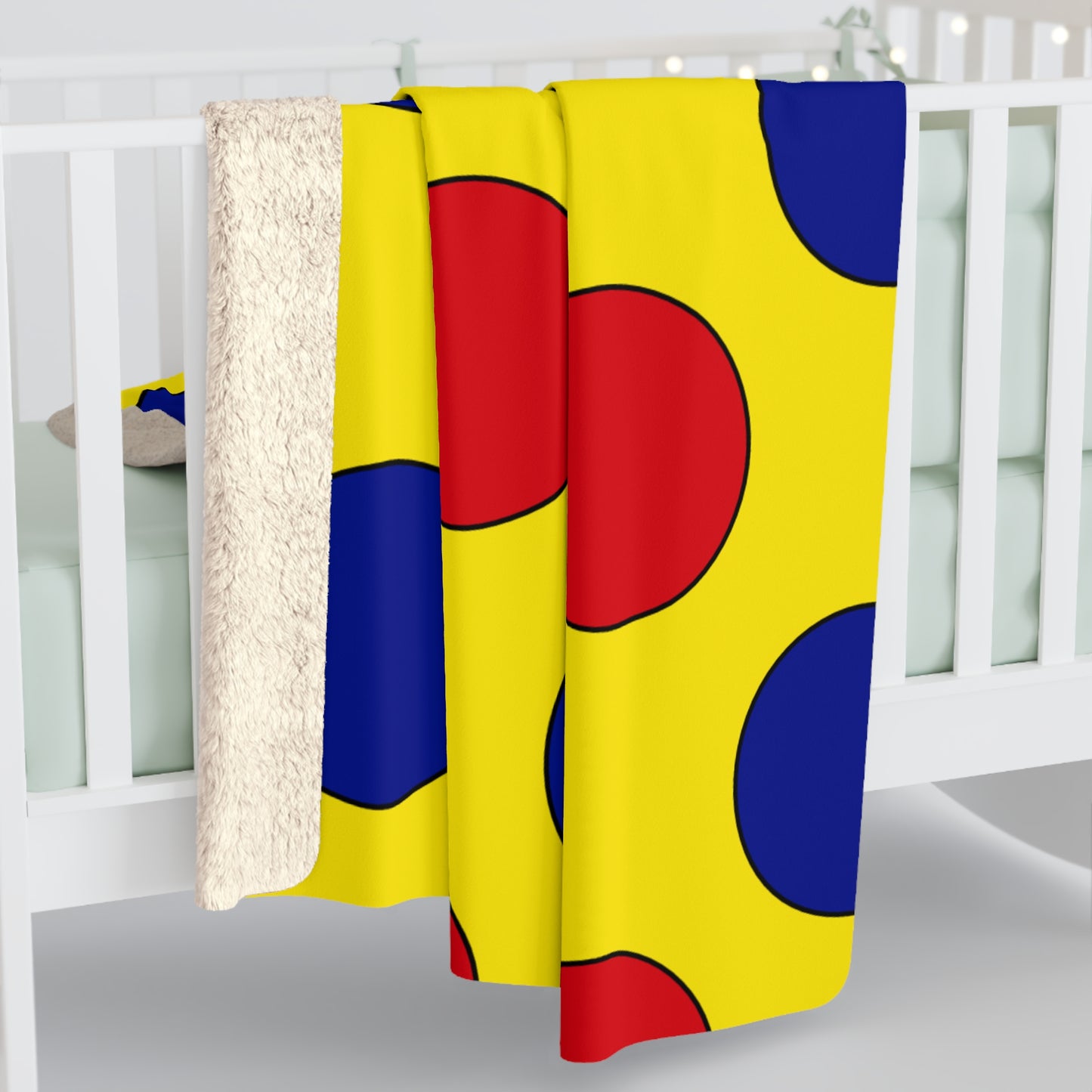 Colombia Retro Polka Dots Blanket Throw