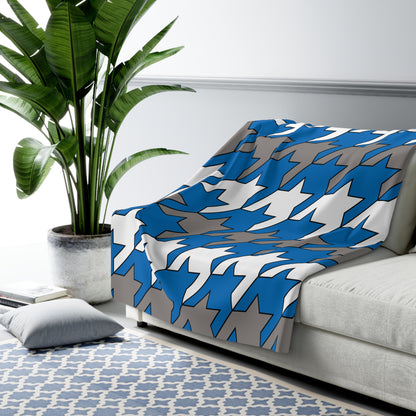 Northern Mariana Islands Retro Houndstooth Blanket Throw