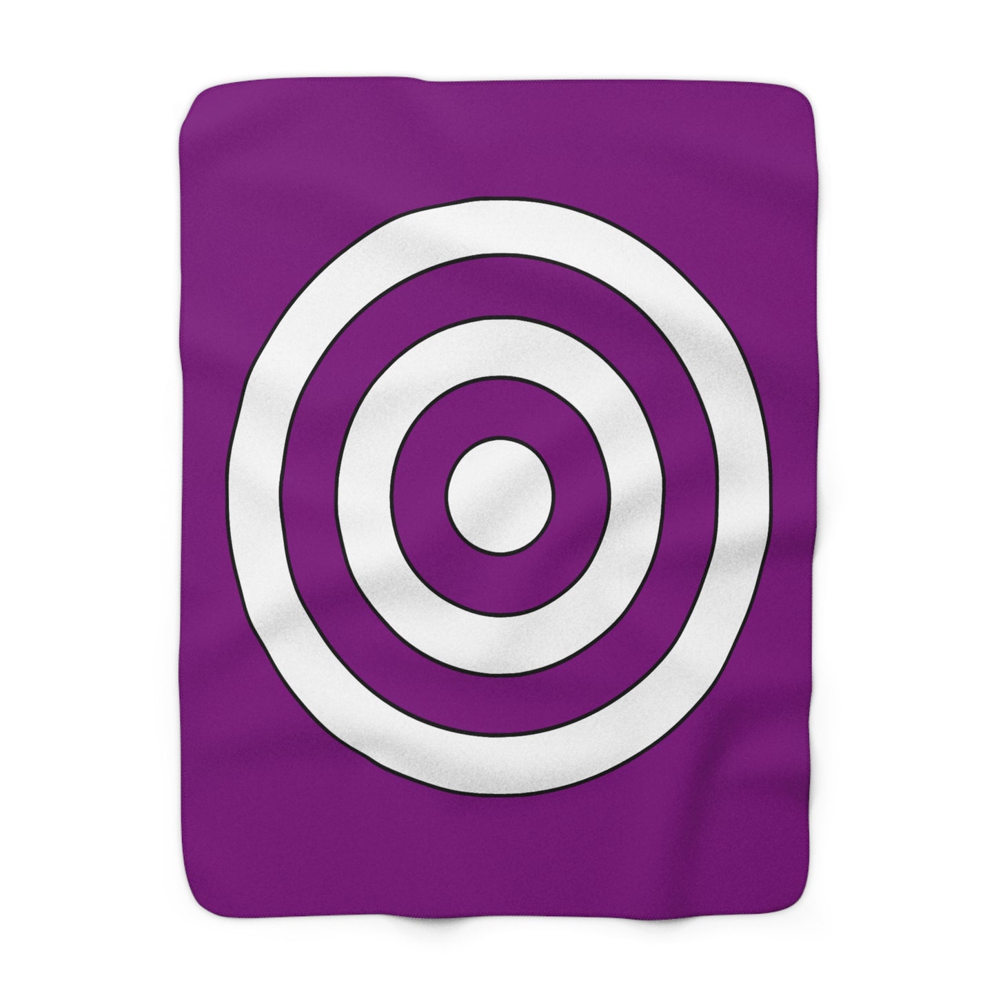 Purple, White Retro Target Blanket Throw