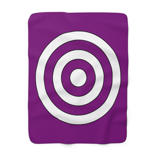 Purple, White Retro Target Blanket Throw