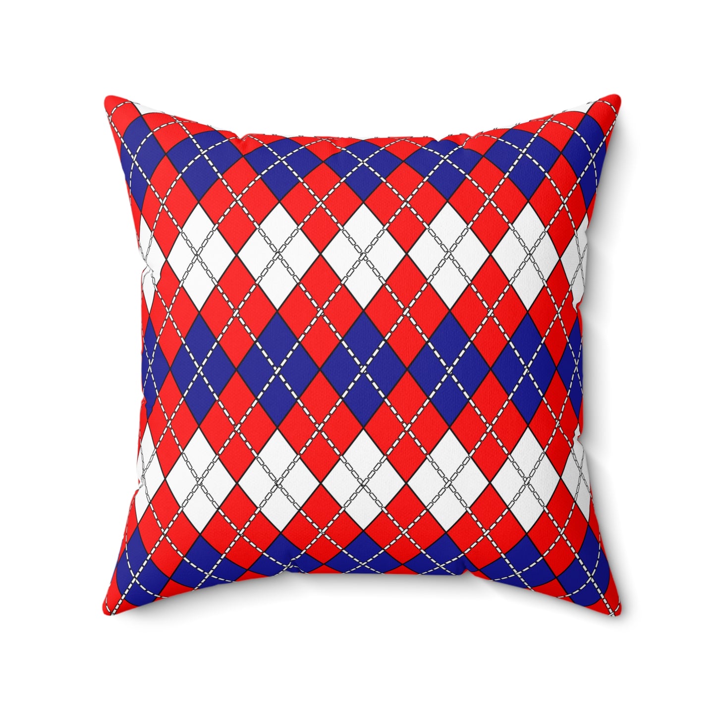 Croatia Retro Argyle Cushion Pillow