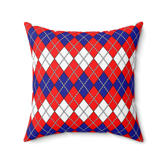 Croatia Retro Argyle Cushion Pillow