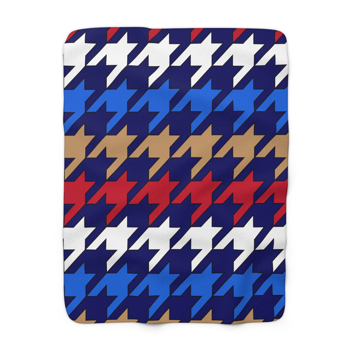 Tristan Da Cunha Retro Houndstooth Blanket Throw