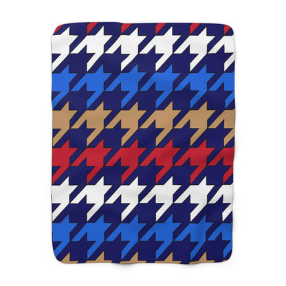 Tristan Da Cunha Retro Houndstooth Blanket Throw