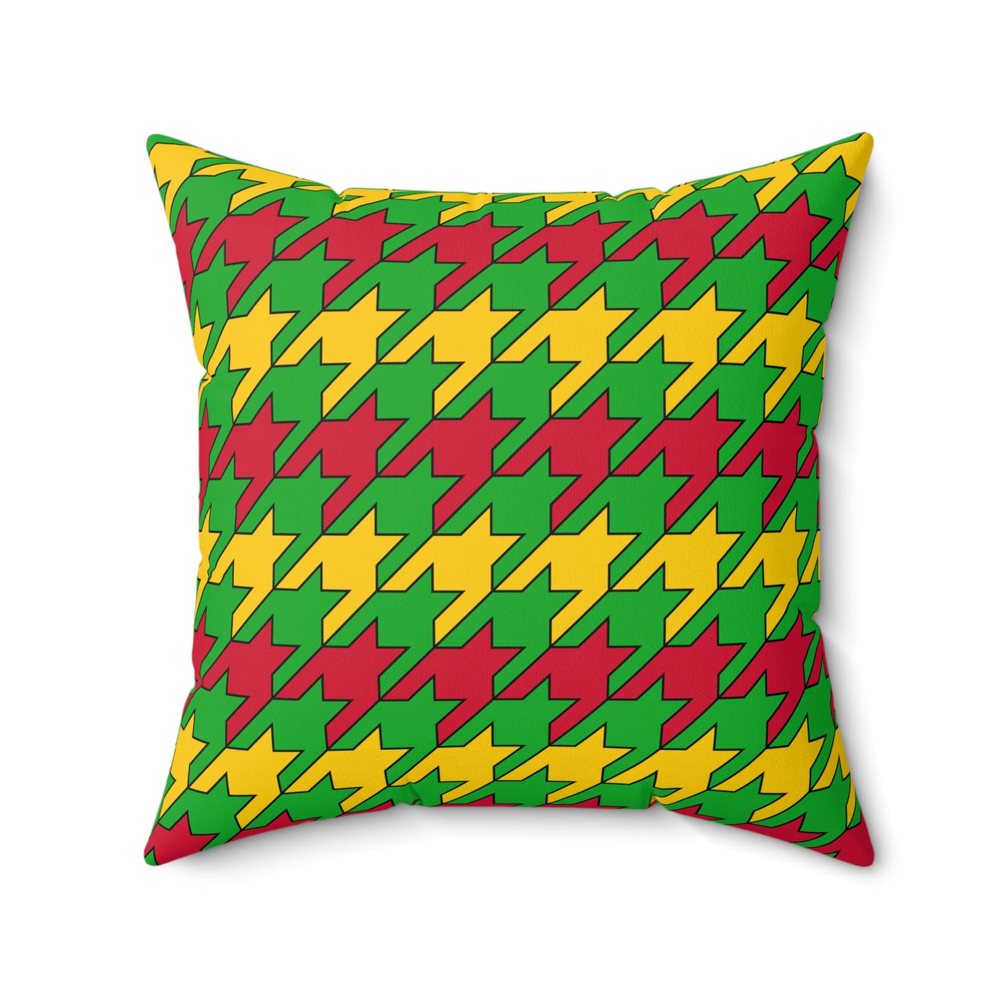 Sao Tome And Principe Retro Houndstooth Cushion Pillow