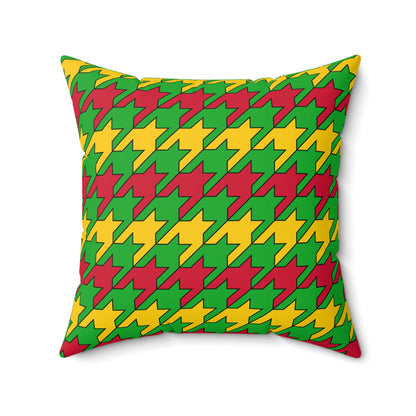 Sao Tome And Principe Retro Houndstooth Cushion Pillow