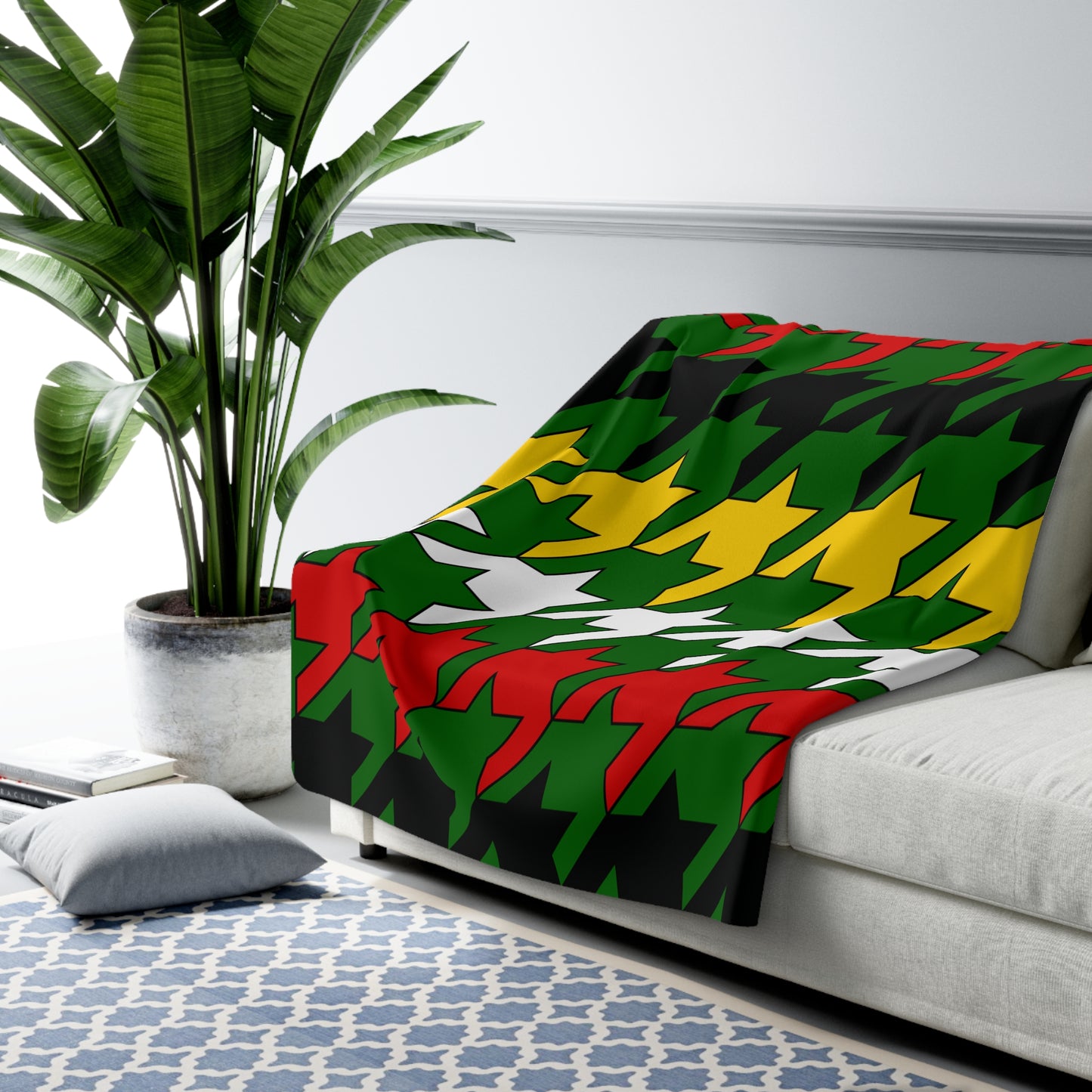 Zimbabwe Retro Houndstooth Blanket Throw