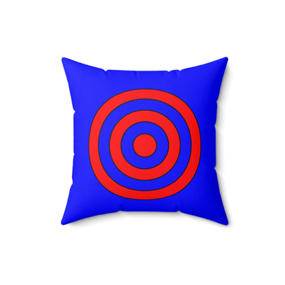 Blue, Red Retro Target Cushion Pillow