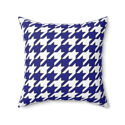 Navy Blue, White Retro Houndstooth Cushion Pillow