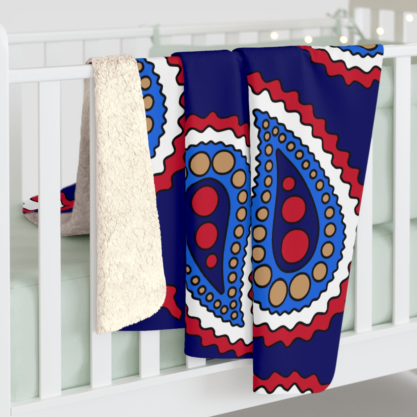 Tristan Da Cunha Retro Paisley Blanket Throw