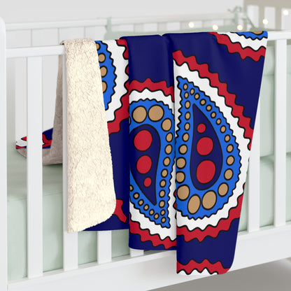 Tristan Da Cunha Retro Paisley Blanket Throw