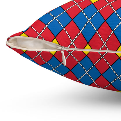 Mongolia Retro Argyle Cushion Pillow