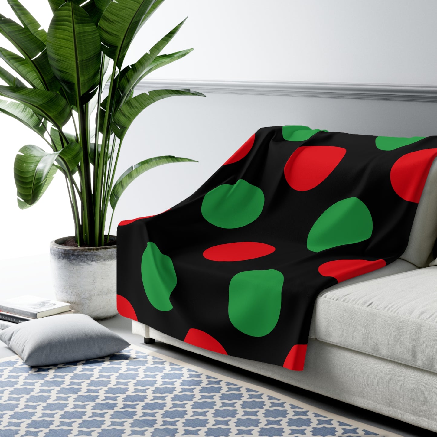 Libya Retro Polka Dots Blanket Throw