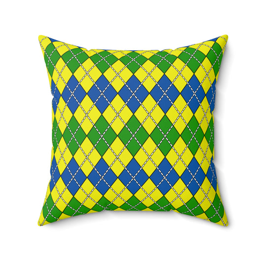 Saint Vincent And The Grenadines Retro Argyle Cushion Pillow