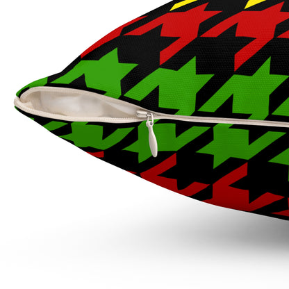 Saint Kitts And Nevis Retro Houndstooth Cushion Pillow