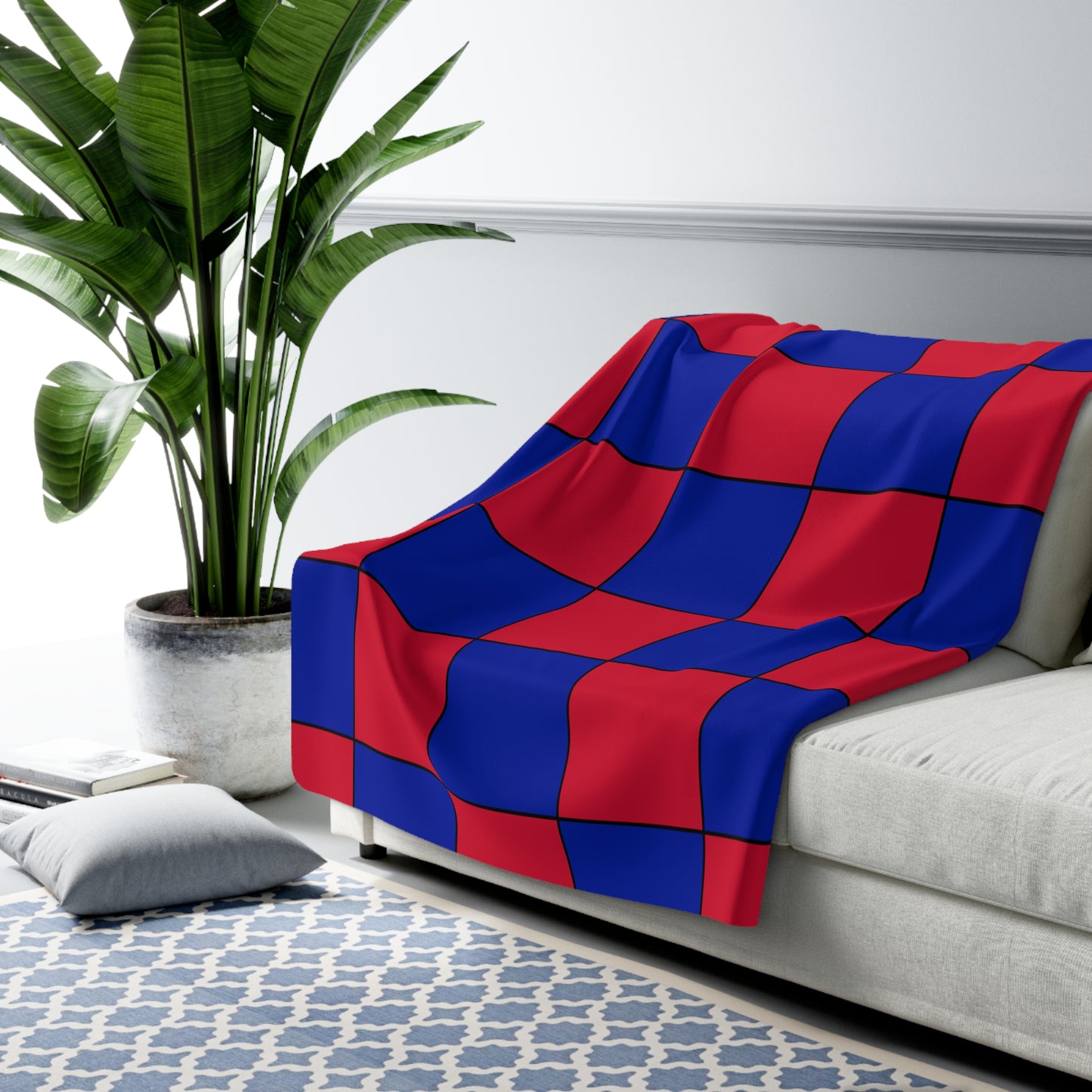 Haiti Retro Check Blanket Throw