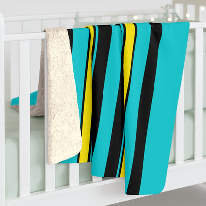 Bahamas Retro Stripes Blanket Throw
