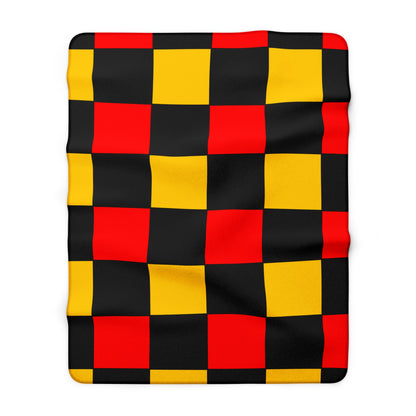 Germany Retro Check Blanket Throw
