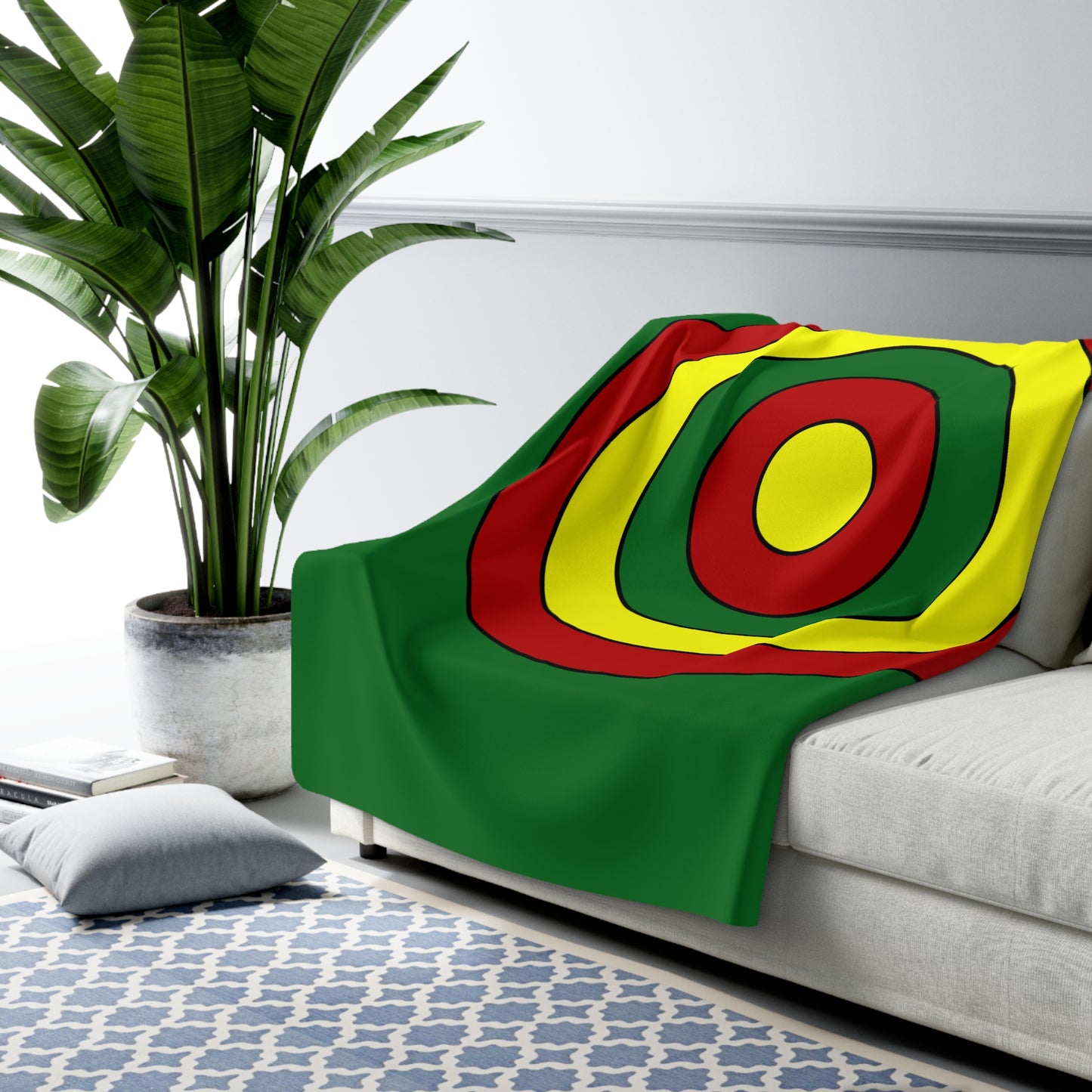Senegal Retro Target Blanket Throw