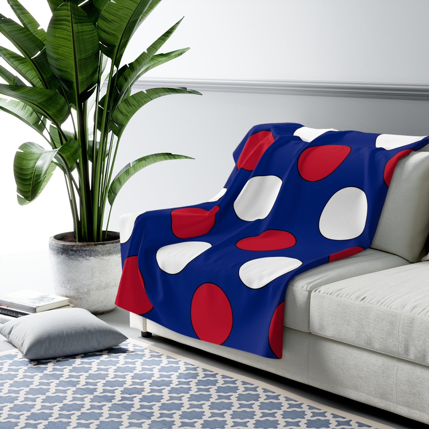 New Zealand Retro Polka Dots Blanket Throw
