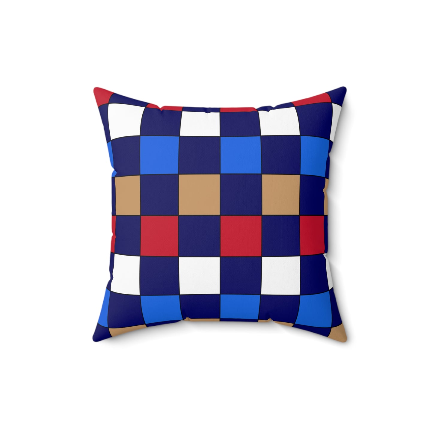 Tristan Da Cunha Retro Check Cushion Pillow