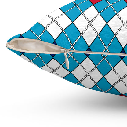 Tuvalu Retro Argyle Cushion Pillow