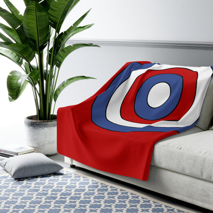 Democratic Peoples Republic Of Korea Retro Target Blanket Throw