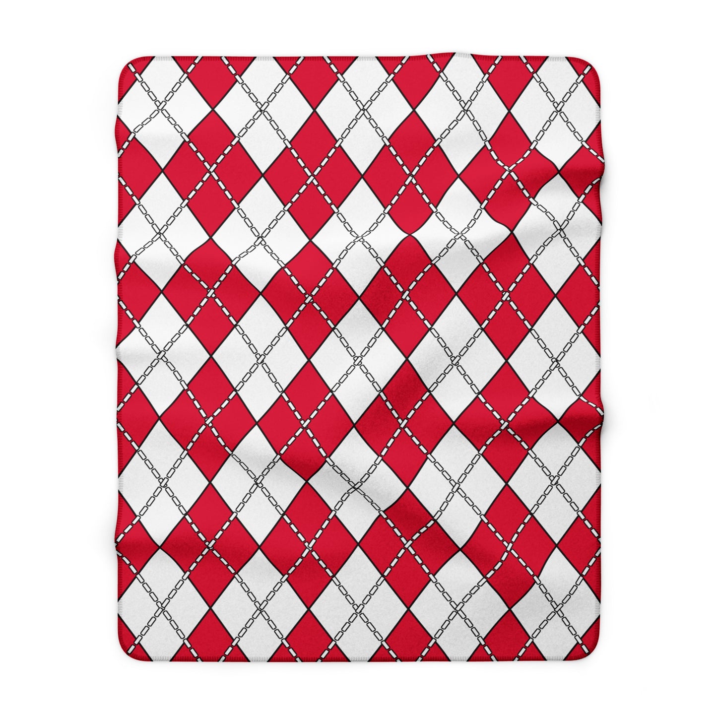 Poland Retro Argyle Blanket Throw