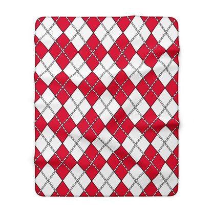 Poland Retro Argyle Blanket Throw
