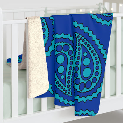 Pacific Islands Retro Paisley Blanket Throw